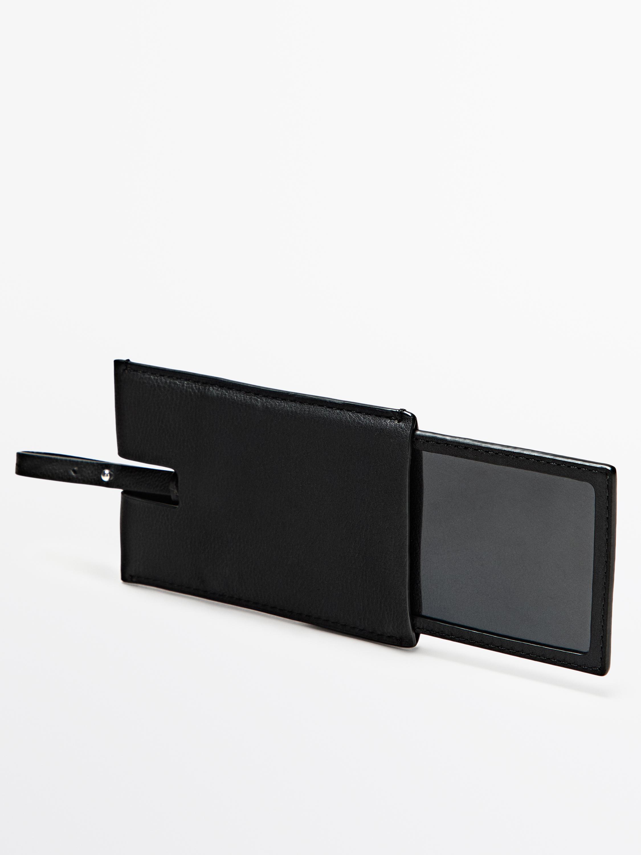 Étiquette de voyage en cuir nappa